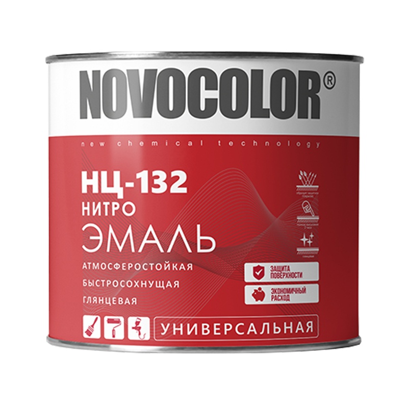 Эмаль Novocolor НЦ-132 серая (1,7 кг)